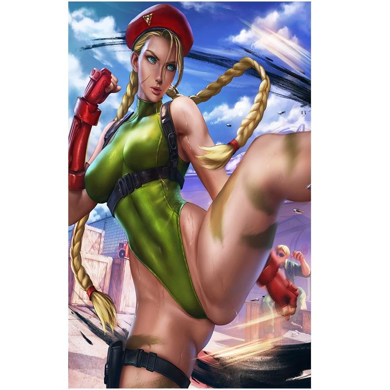 Print Game Wine Lady Vampire Nude Sexy Girl Art Canvas Poster Inch Living Room Bedroom Home Wall Picture