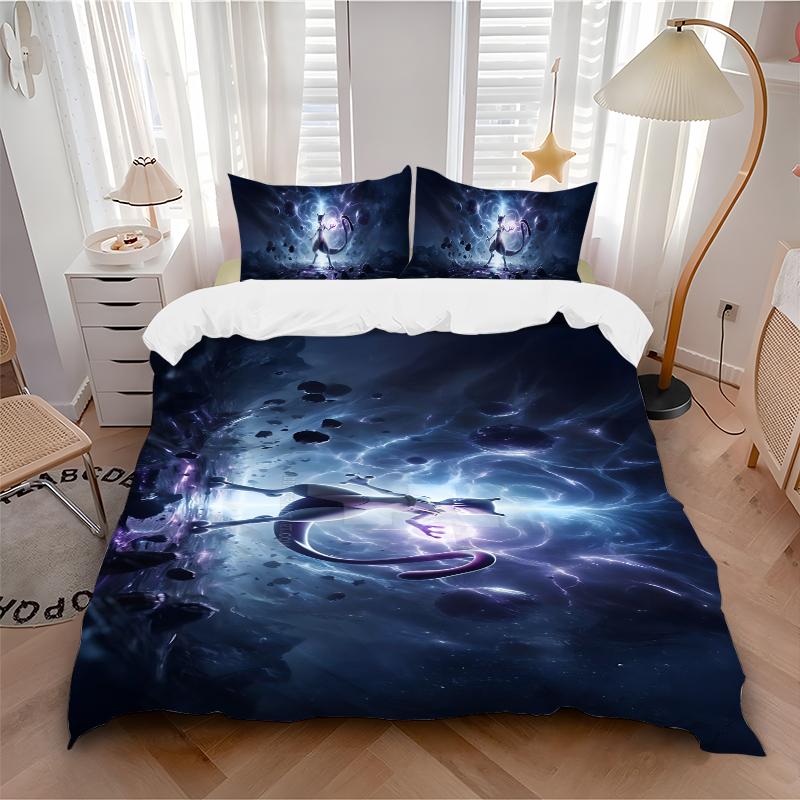 Space Dragon Flight Printed 3pcs Bedding Set Soft Microfiber 1 Duvet Cover And 2 Pillowcases Home Bedroom Decor Xmas Gift K1323