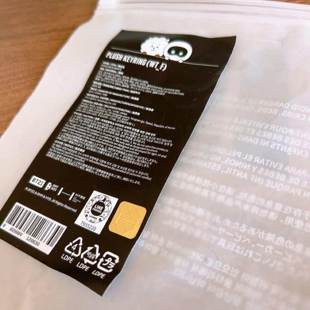 [USED] Bonus BTS JIN RJ wootteo Woot Key Ring Plush Toy