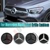 LED Spiegel Schwarz Rand Silber Rand Neuestes 3D Frontgrill Stern Logo Für Mercedes Benz GLC X253 GLE W167 GLS X167 V W447 Emblem