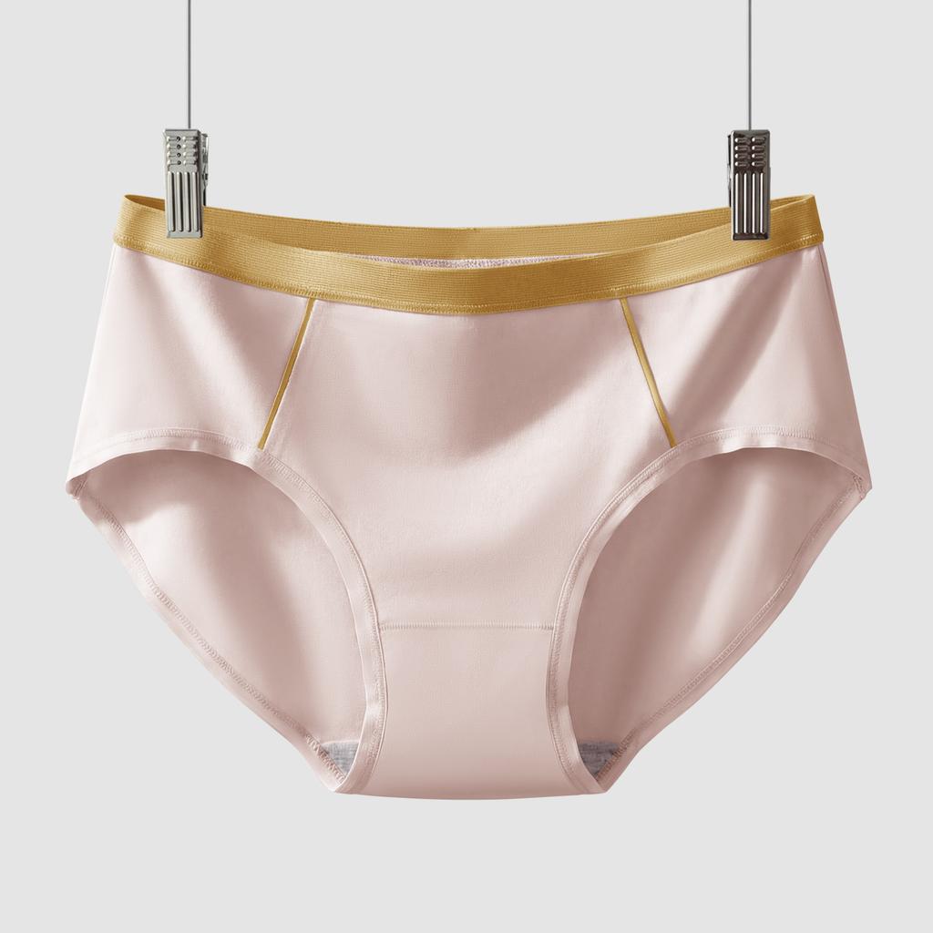 Women's Spring Summer Grade 7A Anti Bacterial Cotton Comfortable Breathable Mid Waist Briefs
