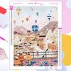 Landscape Diamond Painting Kits Country Town Hot Air Balloon Life Picture Full Diamond Mosaic Embroidery Cross Stitch Home Decor