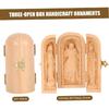 Religious Ornaments Mini Decor Vintage Decor for Home Hand Sculpture Boxwood Carving Christ Mini Christian Altar Box Hand Carving Christian Statues