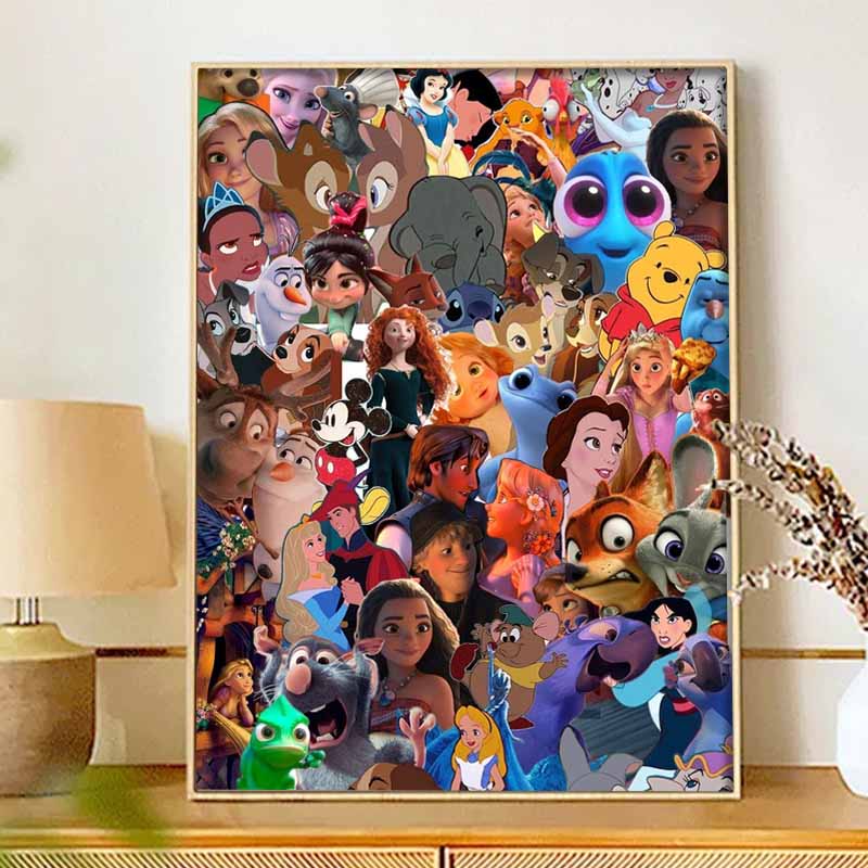 Disney Diamond Painting Kit Classic Character Collage Hand Embroidery 5D DIY Diamond Art Home Decor Creative Handicrafts Mosaic Gift