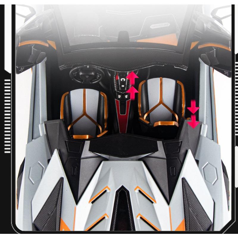 1/18 Lamborghinis Aventador SVJ63 Alloy Toy Car Model Wheel Steering Sound and Light Children's Toy Collectibles Birthday Gift