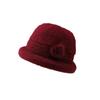 New Autumn and Winter Old Men's Hat for Women Knitted Versatile Warm Korean Version Rabbit Hair Thickened Fashionable Wool Pot Hat Grandma Style