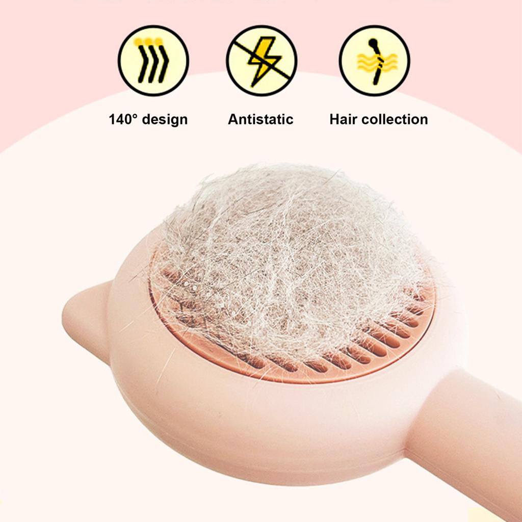 Yousheng Pet Slicker Brush Self Cleaning Shedding Brush Cat Floating Hair Removal Massage Comb Pet Grooming Accessory for Dogs Cats