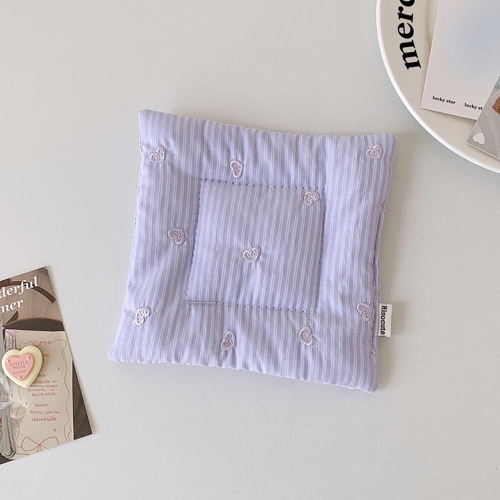 

Cute Multi-color Square Coaster Handmade Embroidery Heat Insulation Pad Home Decoration Cotton Table Mat Placemats фіолетовий