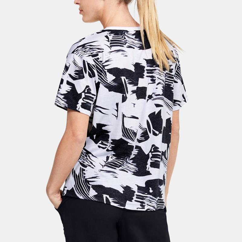 Under Armour Live Training Sports Print T-Shirt Women Tops 1355708-003