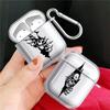 Case For Airpods 1 2 Pro 4 Pro2 Pro3 3 Clear Earphone Cases Cover Skull Crack Art