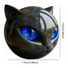 Resin Cat Head Stone Decorative Art Statue Cat Stone Statute for Halloween Bedroom Bookshelf Decoration