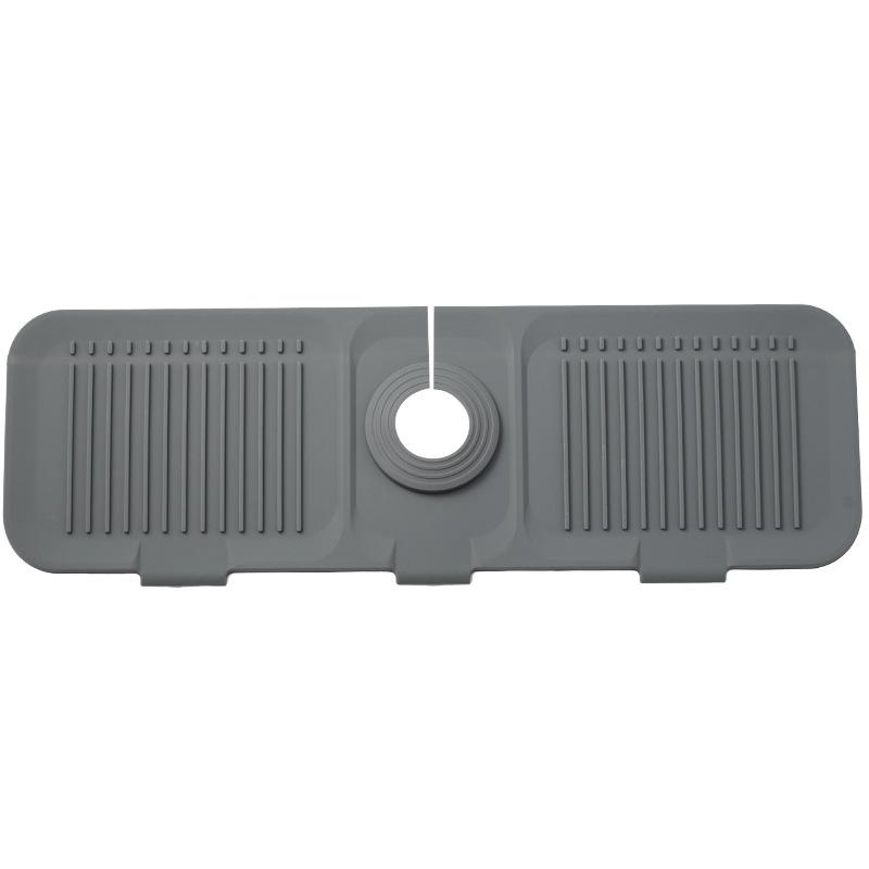 

Силиконовый коврик для слива воды, бытовой кухонный кран, брызгозащитный коврик, столешницы для кухни и ванной, нескользящий коврик серый