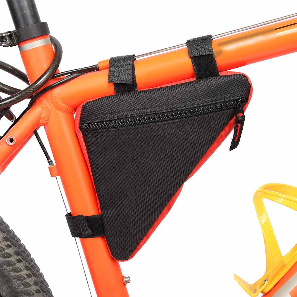 Quick Relse Front Saddle Cycling Bike Accessories Top Tube   Tool Bag (Black&Red)