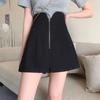 2024 Summer Plus Size Women's High Waist Wide Leg Zipper Shorts - Slimming A-line Casual Fit