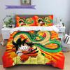 Biancheria da letto con motivo Son Goku, Set piumone Copripiumone Federa Regalo di compleanno per la casa (1 * copripiumino + 2 * federa, senza nucleo)