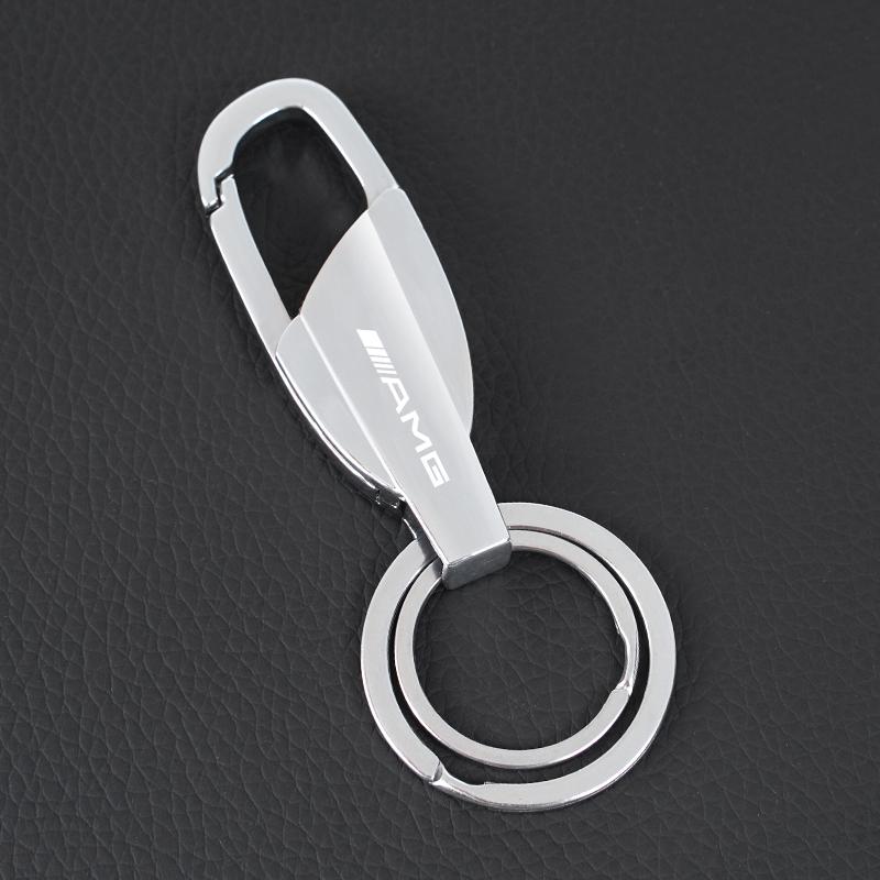 Autoschlüsselanhänger Ringe Leder Emblem Schlüsselanhänger Auto Schlüsselanhänger Aufkleber Für Mercedes Benz AMG Smart W205 C300 W203 W206 W108 W124 W126