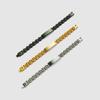 YF8124 Simple Metal Thickened 10MM Watch Strap Bracelet Mens Womens 18k Gold Plated Waterproof Stainless Steel for Party