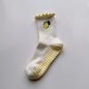 Yoga Socks - Women's Mid-calf Socks with Lace Embroidery and Anti-slip Design for Pilates Fitness and Exercise on The Floor.