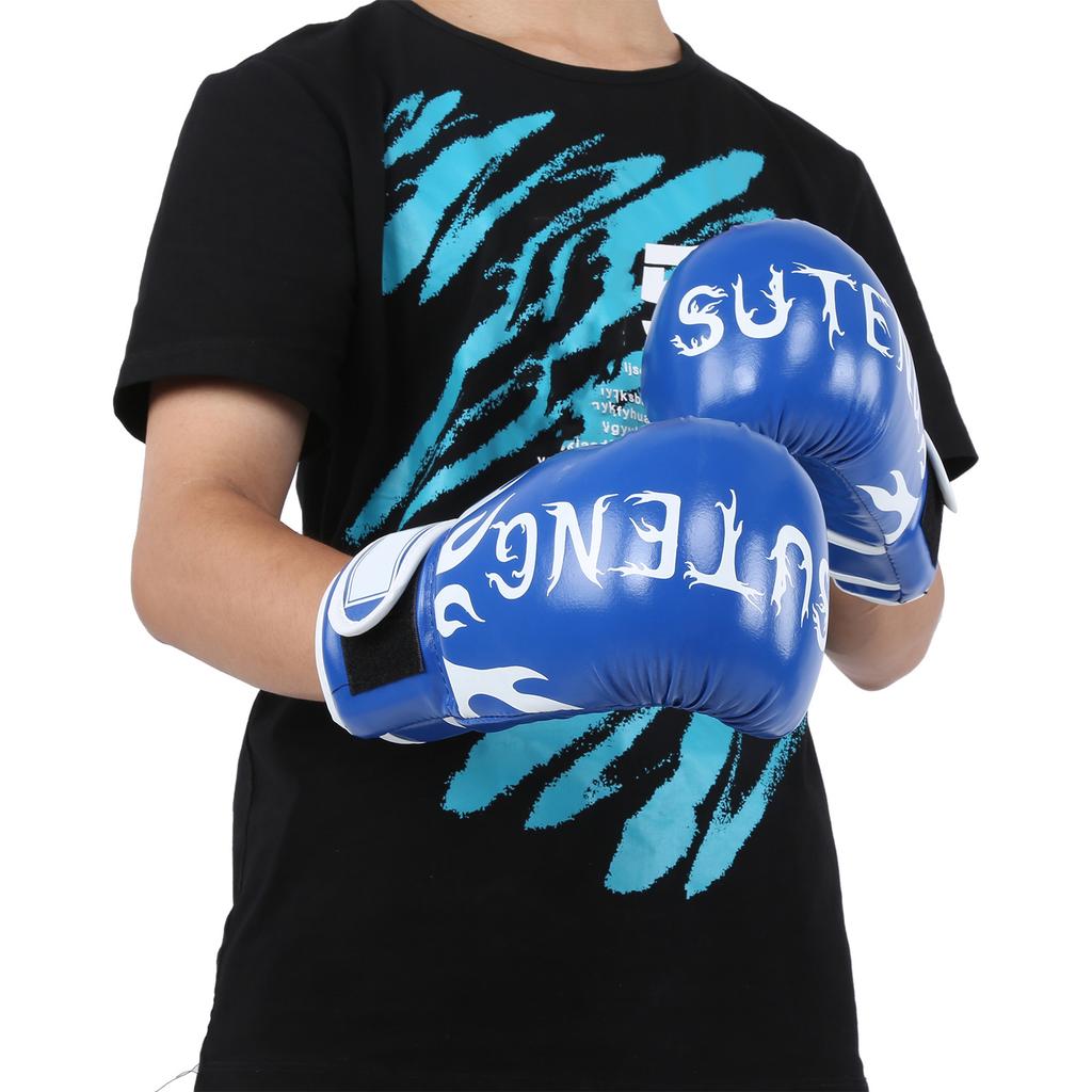 2PCS Kid Boxing Gloves Children Hand Protection for Fighting Striker Bagwork Outdoor Sport Blue