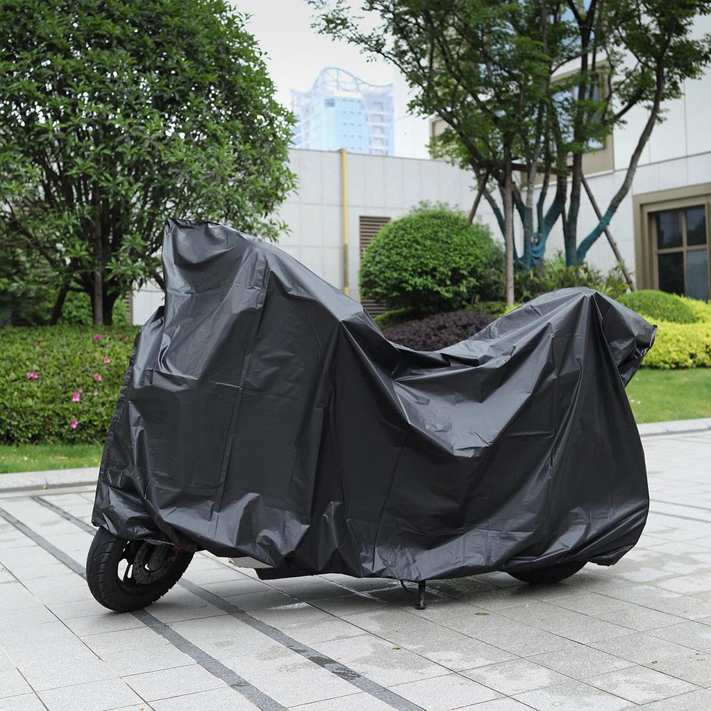 Universal Cartoon Motorcycle Cover: Four Seasons Dustproof, Sunscreen, Transparent PEVA, Rainproof Protection for Electric Bikes.