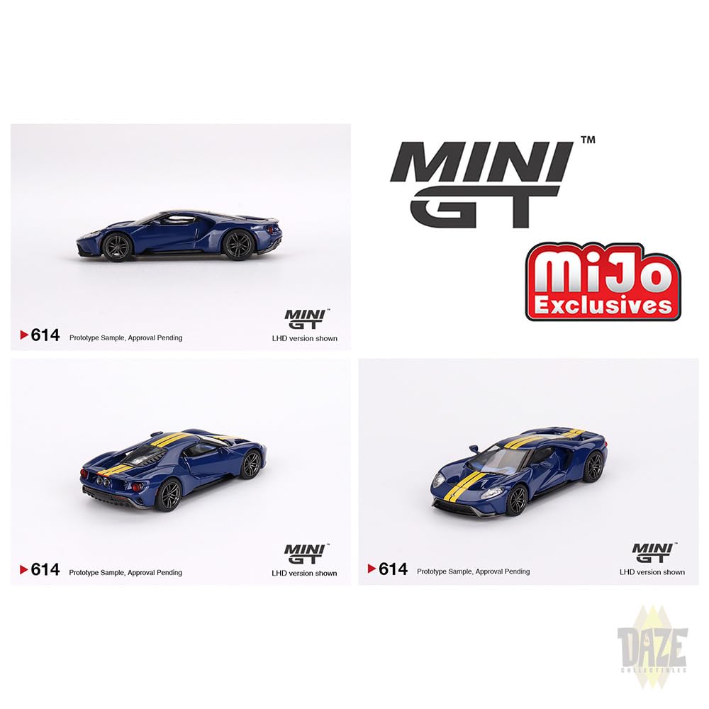 MINI GT 164 Scale MiJo TOYS - FORD GT (SNOCO BLUE) USA MiJo Toys Exclusive Ford (Snoco Blue)