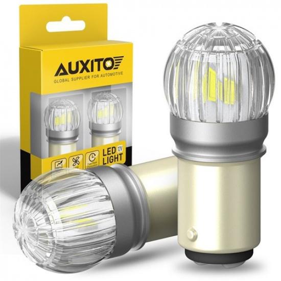 AUXITO 1157 LED Turn Brake Signal Reverse Parking Light Bulb 6000K White CANBUS