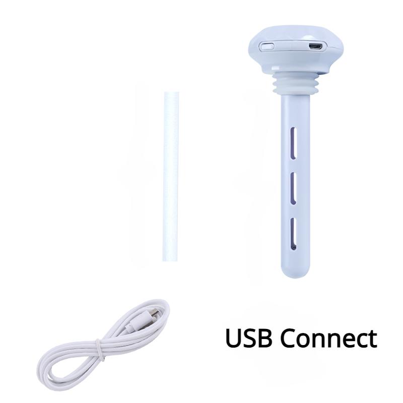 

Супер тихий портативный увлажнитель воздуха для офиса, спальни, автомобиля и путешествий - регулируемая длина, не требуется бутылка с водой - улучшает белый