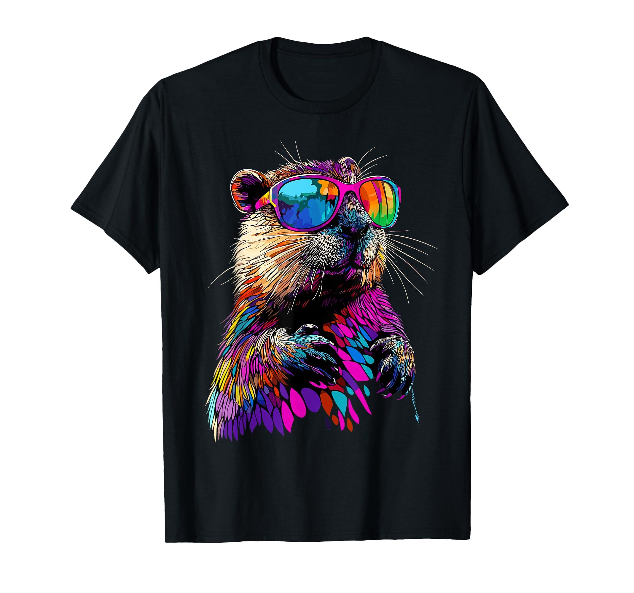 

Beaver in Sunglasses Loves Rodents Cute Beaver T-Shirt