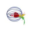 Cat Mouse Ball Toy Set: Spherical Cage, Rabbit Fur Mouse, Plush Ball, Teaser Stick, Tumbler Toy.