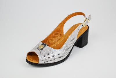Sandals 108886 37 Silver Leather