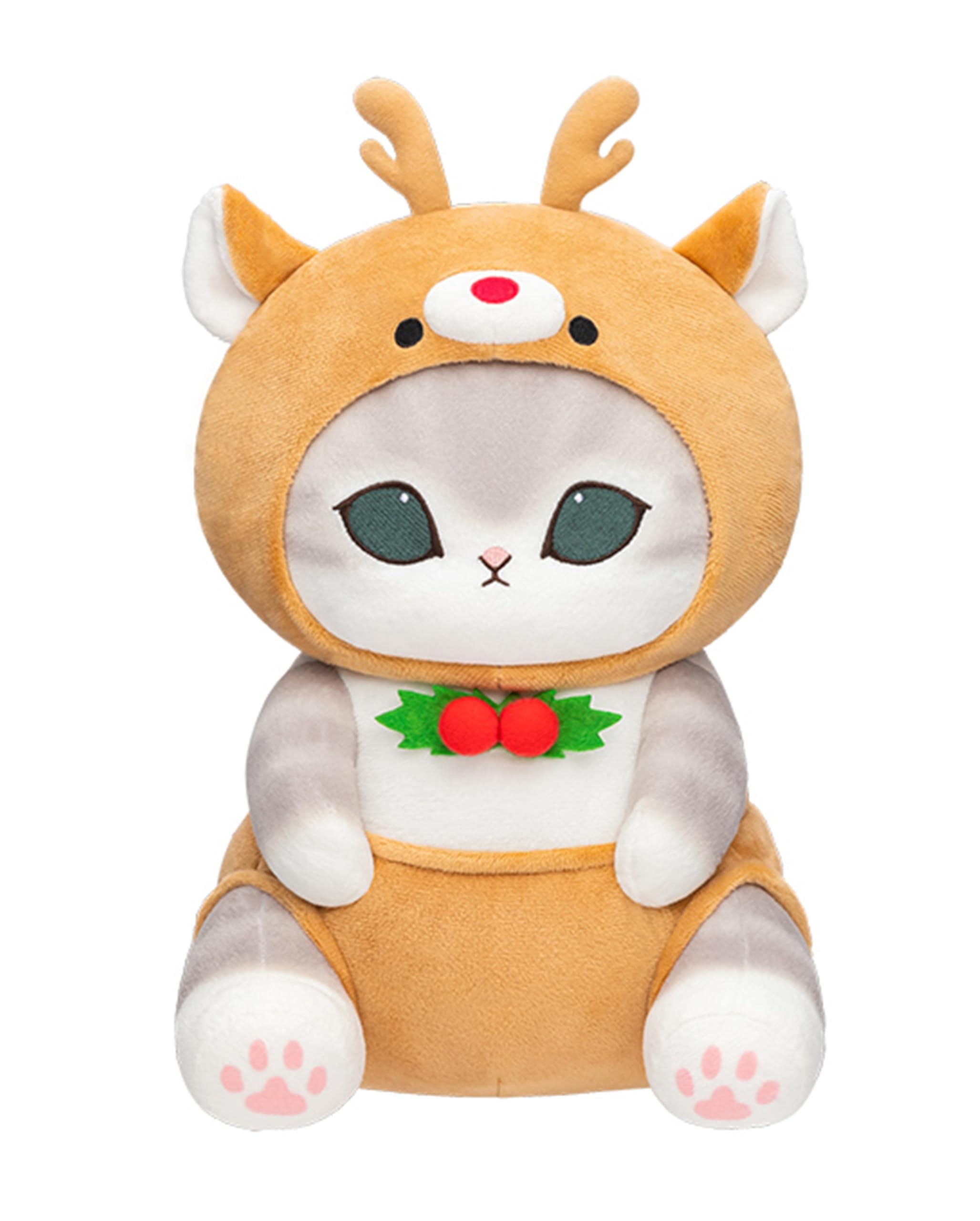 

mofu Christmas Cat Plush Mofu Big Shark Cat 28cm sand Toy, sand Reindeer, Approx.