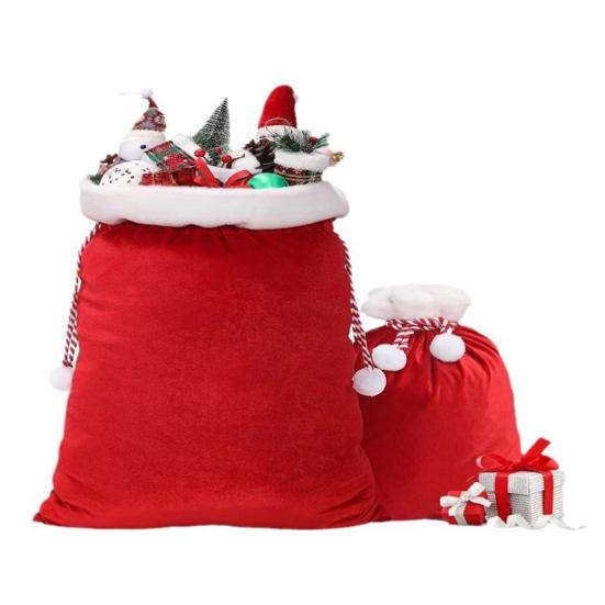 Christmas Velvet Santa Claus Bag 12 X 16/20 X 28