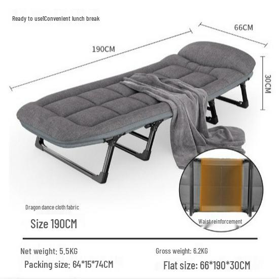 Compact Folding Bed for Office, Camping, or Hospital Use