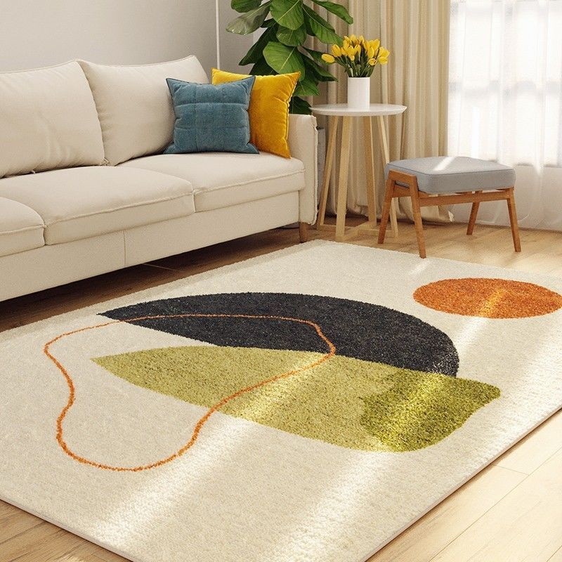 Living Room Carpet Coffee Table Mat Bedroom Floor Mat Girl's Dirt Resistant Foot Mat Can Be Cut