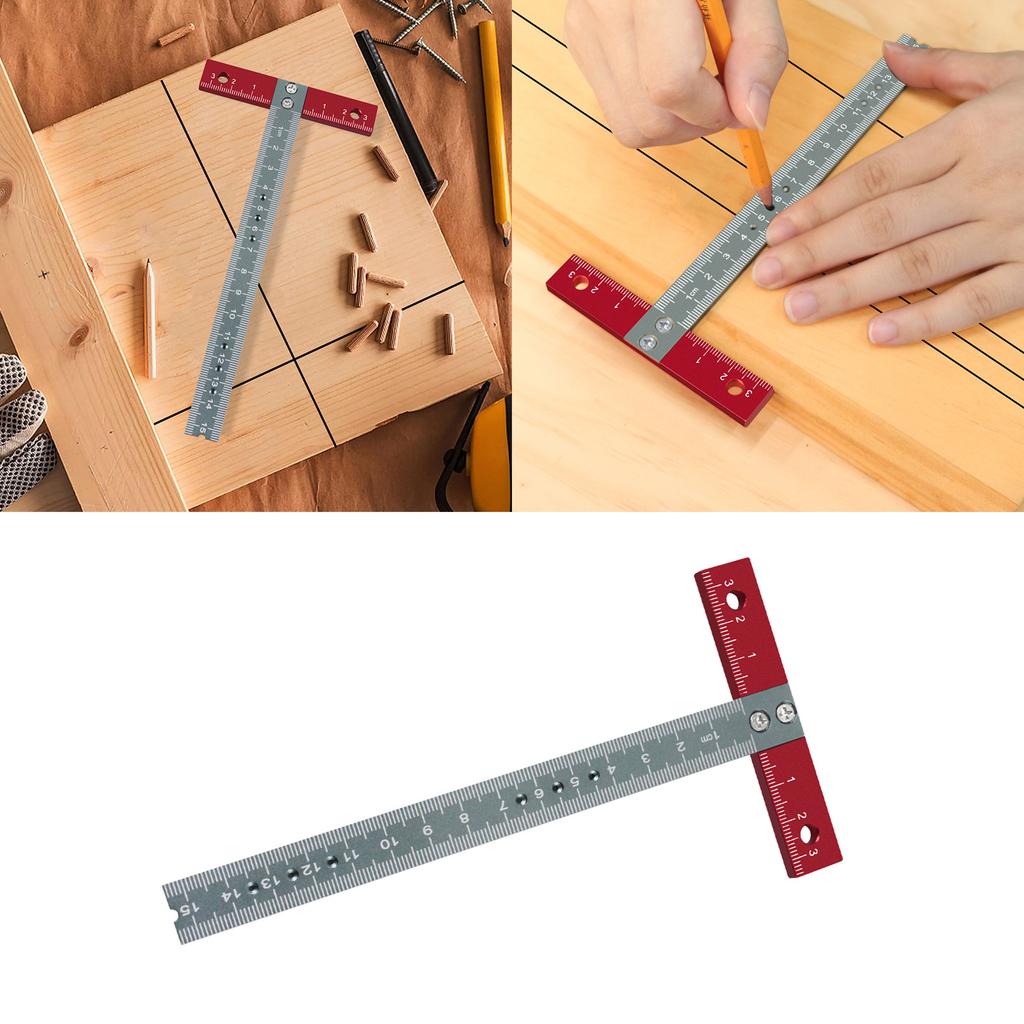 Precise T Square Ruler for Art Framing and Drafting Aluminum Alloy Measure Tool Accurate Angle Measurement Projects
