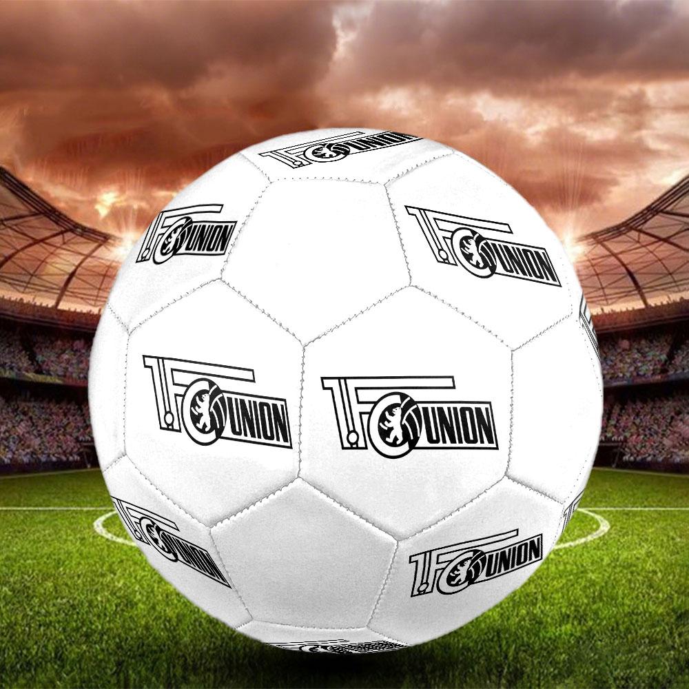 Union Berlin FC Size 5 Soccer Ball, Machine-Stitched PVC, Durable & High Bounce, All Ages Fit, fan merchandise, matches & outdoor use.
