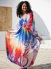 EDOLYNSA Snazzy Oversized ženy Domácí oblečení Plážové oblečení Oblečení Caftan Kaftan Plavky Přikrývky Dům Župan Župan Q1634