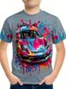 Summer Children's Clothing Car 3D Printed Boy's T-Shirt Graphic T Shirts Short Sleeve Girls Clothes Casual Round Neck Children Top