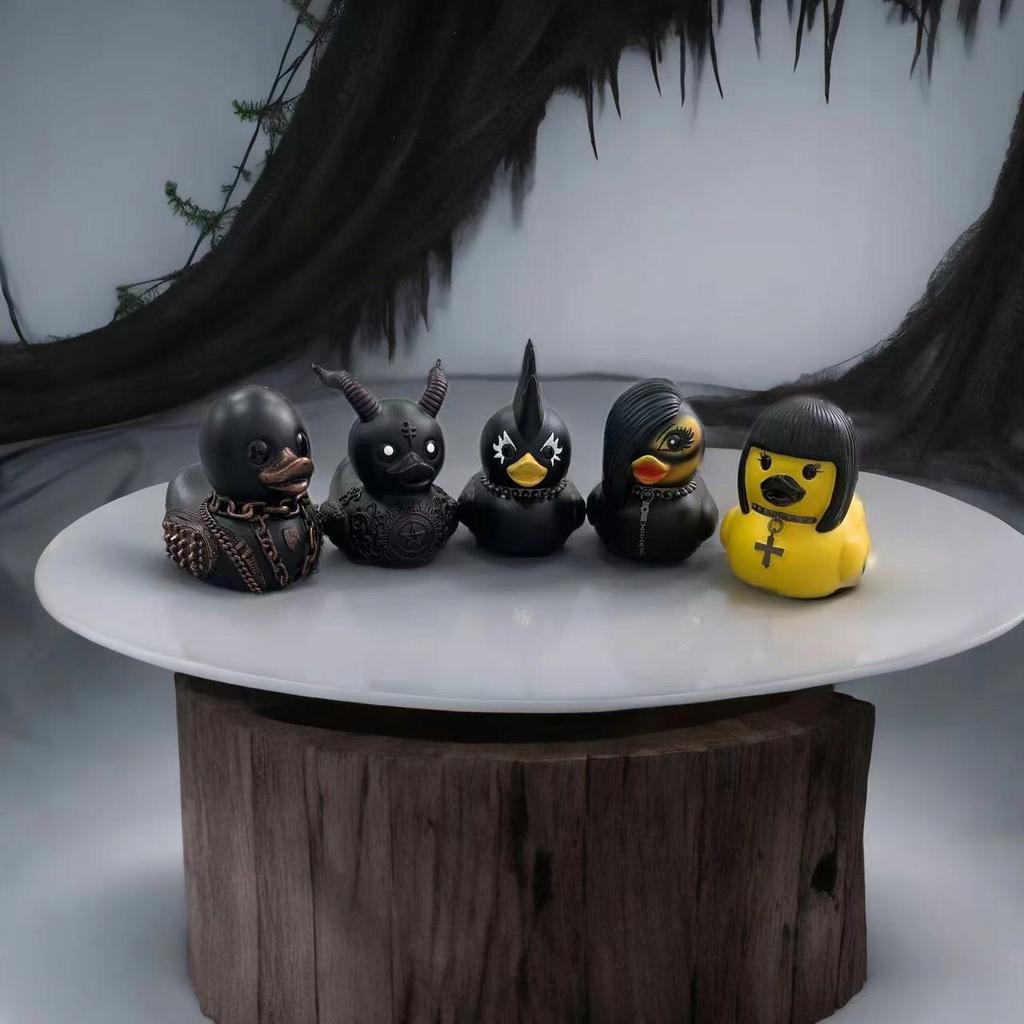 Bath Duck Gothic Duck Heavy Metal Goth Thicc Black Bathtub Gift