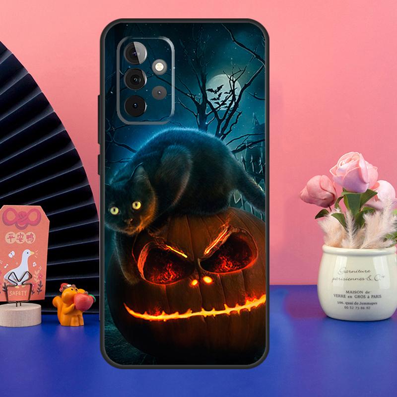 Pumpkin Halloween Bat Boo Case For Samsung Galaxy A54 A34 A24 A14 A73 A53 A33 A23 A13 A52 A32 A22 A12 A51 A71 Cover