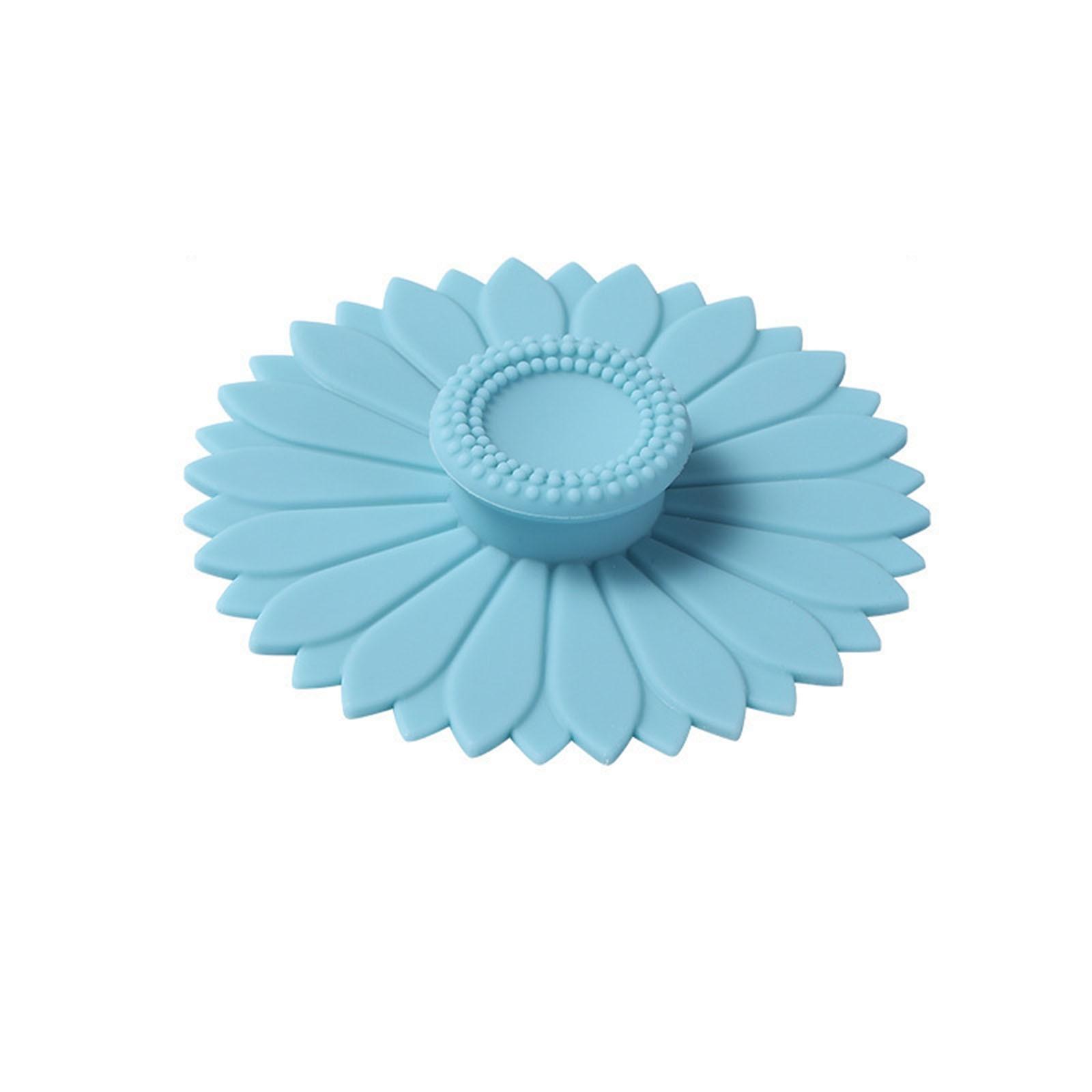 

2 Pack Creative Silicone Cup Covers Sunflower Silicone Cup Covers Dust-proof And Leak-proof Tea Cup And Coffee Cup Covers One Size синий