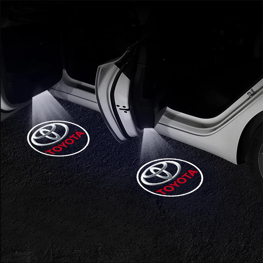 1/2PCS Car Door Welcome Lights Led HD Projector Lamps For Toyota wildlander C-HR GR Sport Vios Izoa Yaris Prius Avensis Prado