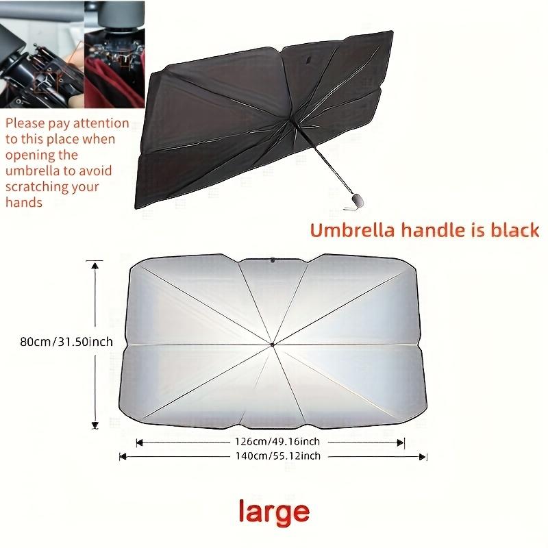 Pare-soleil de voiture pliable Housse de pare-brise Protection UV Isolation thermique Installation facile pour voitures camions SUV