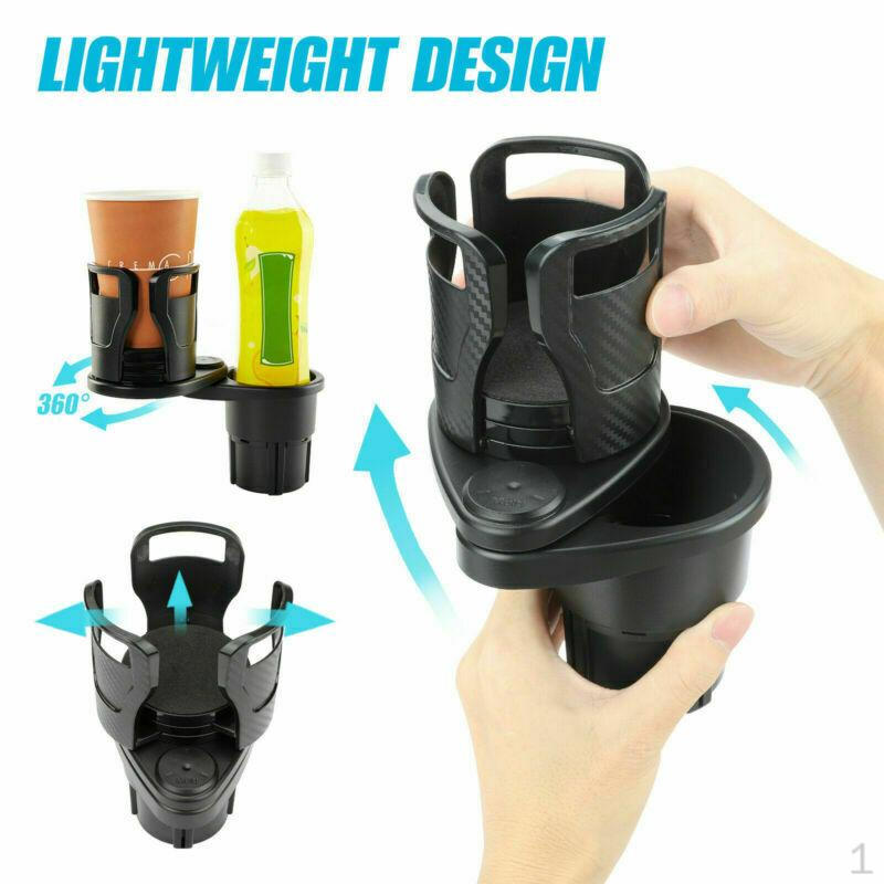 Multifunction Car Double Cup Holder Water Bottle Drink Mount