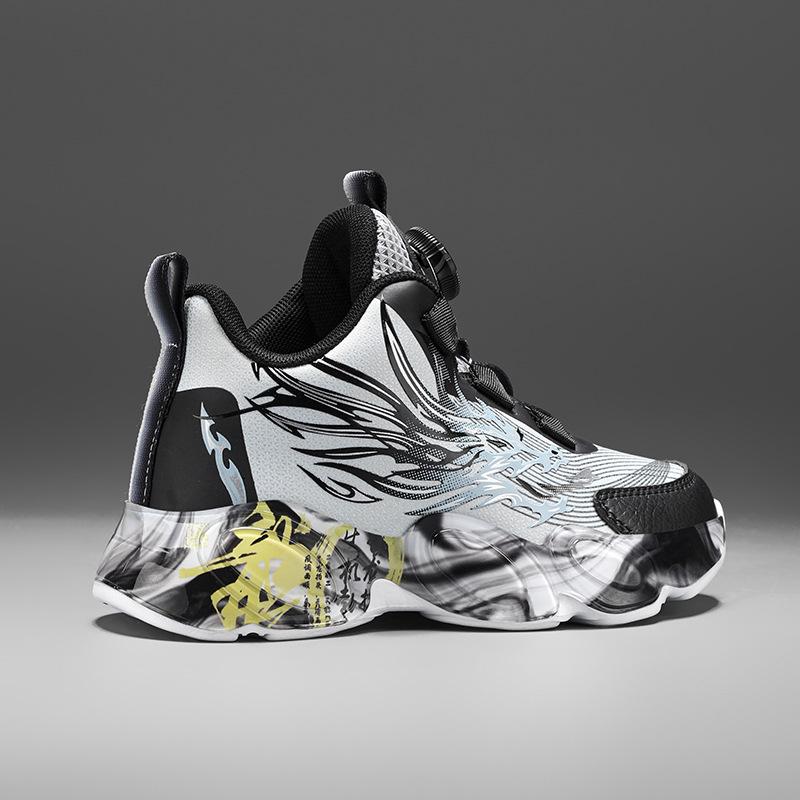 2025 New Winter Boys  Sports Shoes with Rotating Button and Double Cotton Velvet 39