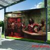 2D Flat Banner, 1 Piece, 1 Zombie Hospital-themed Background Banner - Blood-red and Green Fabric Party Decorationzyc
