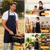 Adjustable Bib Apron Waterdrop Resistant with 2 Pockets Cooking Kitchen Aprons for Women Men Chef