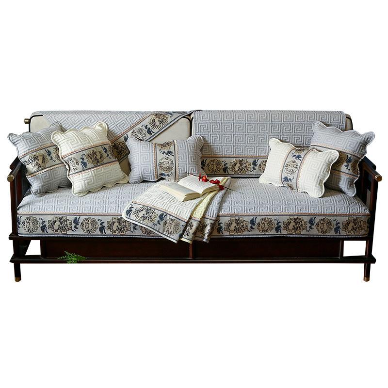 Neu Chinesische Vier Jahreszeiten Universal Baumwolle Sofa Kissen Stoff Rutschfeste Massivholz Palisander Sofa Sitzkissen