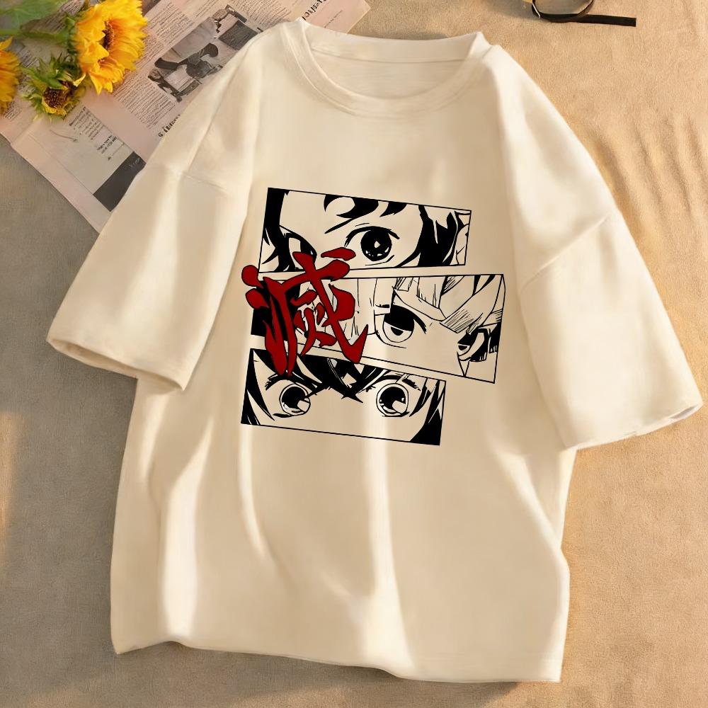 

Plus Size Demon Slayer Anime Printed Men and Women Tshirt Casual Parent Child Top Fashion Cotton Harajuku Street Y2K Summer S