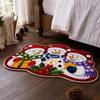 Non-Slip Christmas Rug Machine Washable Decorative Carpet Cute Xmas Floor Mat  Bathroom